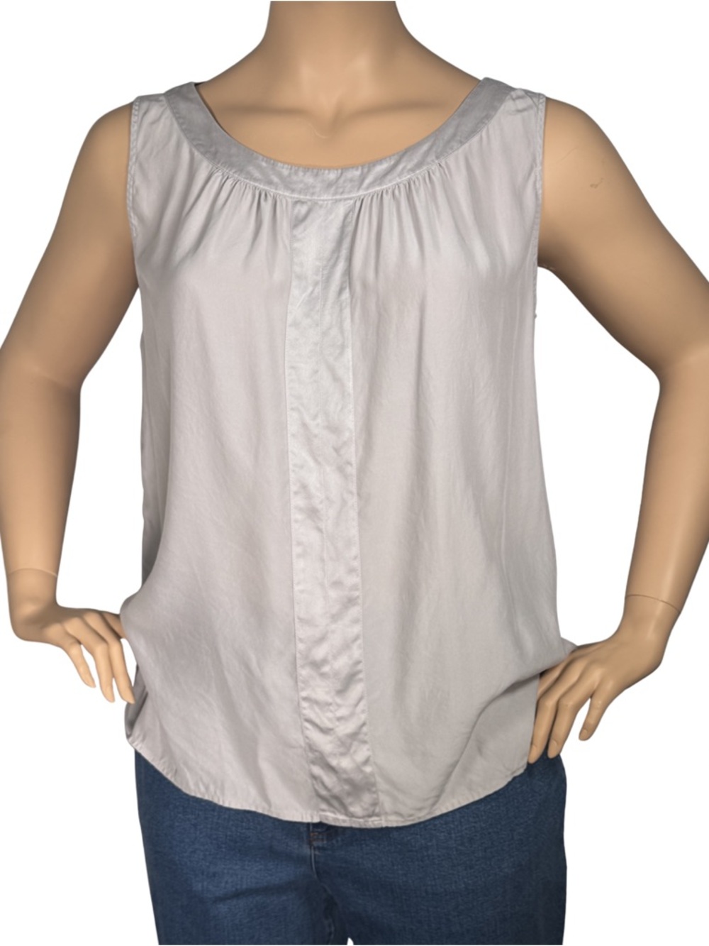 J.Jill Gray Silk Sleeveless Blouse –‎ Size 2X